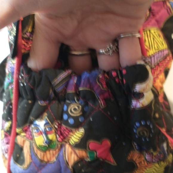 Laurel Burch cat tote bag outside pockets multicolor cats medium - Picture 13 of 16